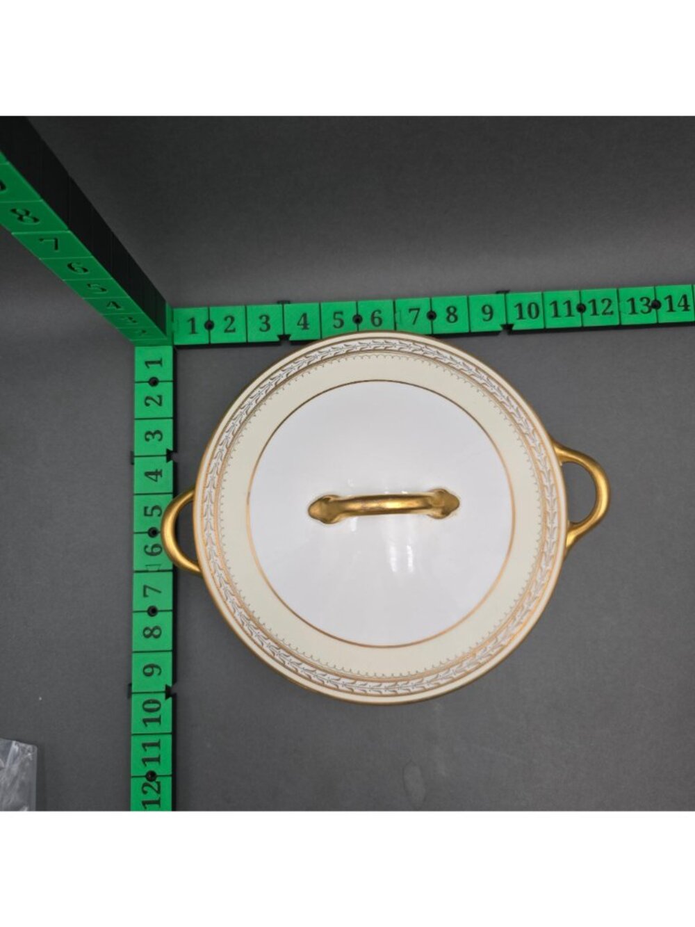 Antique Noritake Chanfaire Covered Vegetable Tureen Round Gold Trim 10" - Picture 11 of 13
